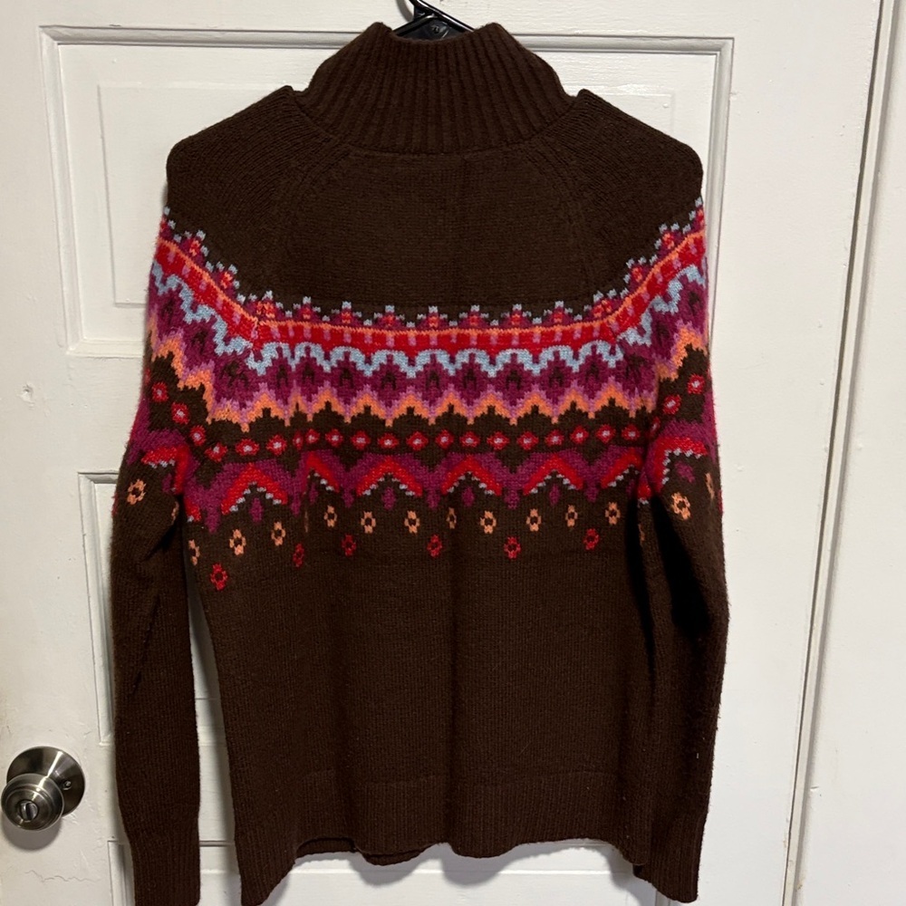 Lou & Grey Multicolor Fair Isle Turtleneck Sweater - Picture 4 of 5